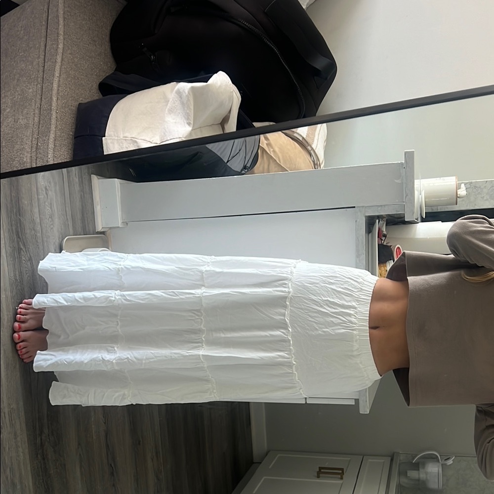 Elegant White Maxi Skirt